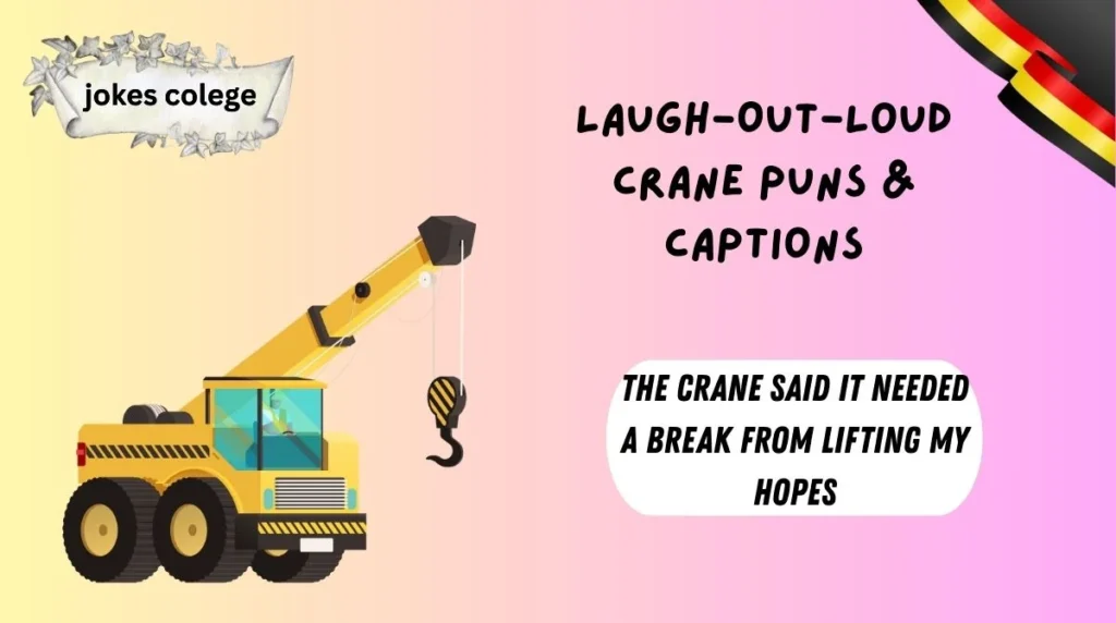 Laugh-Out-Loud Crane Puns & Captions