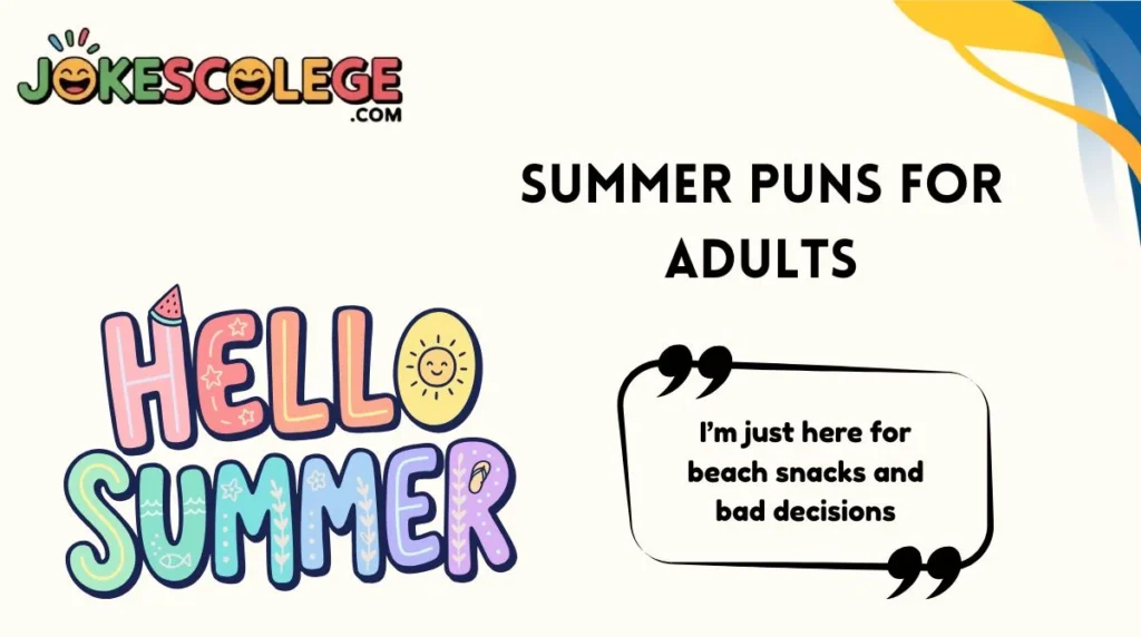 Summer Puns for Adults